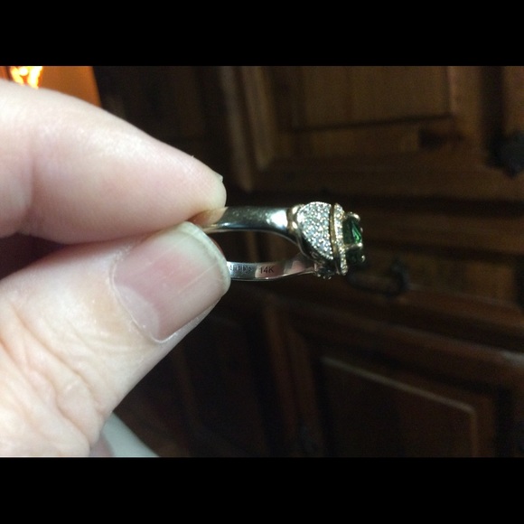 Tourmaline and diamond 14k ring - Picture 6 of 7